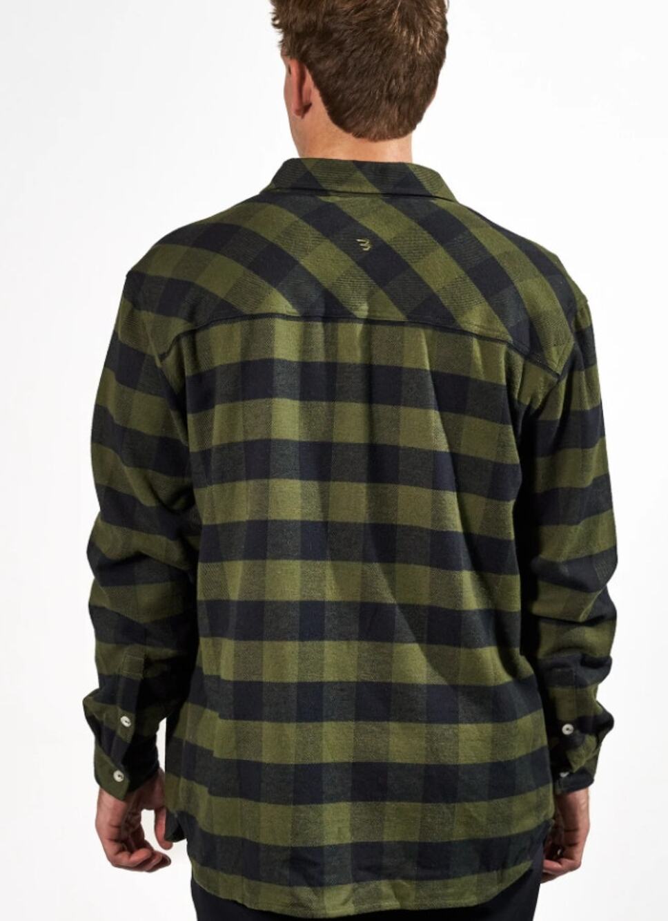 NWT Burlebo Flannel Jacket Men's Size L Green and Black Plaid Shacket (1309)
